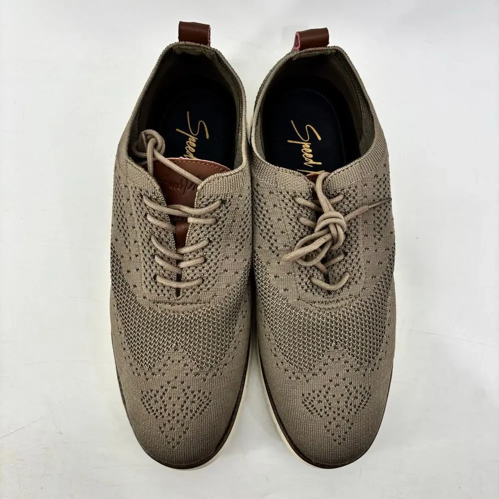 Speed Mate Men's Size 10 Sneakers Comfort Tan Lace Up Shoes
